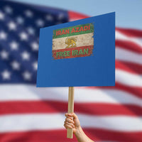 Iran Azadi Lion Sun Sword Flag Free Iran Revolution Protest Sign