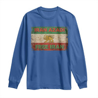 Iran Azadi Lion Sun Sword Flag Free Iran Revolution Long Sleeve Shirt