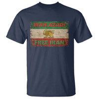 Iran Azadi Lion Sun Sword Flag Free Iran Revolution T Shirt
