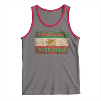 Iran Azadi Lion Sun Sword Flag Free Iran Revolution Tank Top
