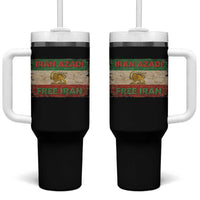 Iran Azadi Lion Sun Sword Flag Free Iran Revolution Tumbler With Handle