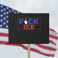 Funny Fck Ice Protest Sign Immigration Activist Anti Deportation Middle Finger Graphic