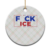 Funny Fck Ice Ceramic Ornament Immigration Activist Anti Deportation Middle Finger Graphic