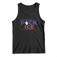 Funny Fck Ice Tank Top Immigration Activist Anti Deportation Middle Finger Graphic