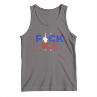 Funny Fck Ice Tank Top Immigration Activist Anti Deportation Middle Finger Graphic