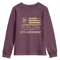 8647 Resist 25th Amendment Youth Sweatshirt Vintage American Flag