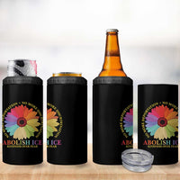 Abolish Ice 4 in 1 Can Cooler Tumbler No More Deportation No More Discrimmination Kindness Over Fear