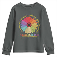 Abolish Ice Youth Sweatshirt No More Deportation No More Discrimmination Kindness Over Fear