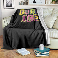 Fck Ice Throw Blanket Immigration Activist Magazine Cutout Paper Graphic