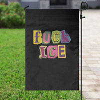 Fck Ice Garden Flag Immigration Activist Magazine Cutout Paper Graphic