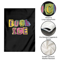 Fck Ice Garden Flag Immigration Activist Magazine Cutout Paper Graphic