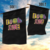 Fck Ice Garden Flag Immigration Activist Magazine Cutout Paper Graphic