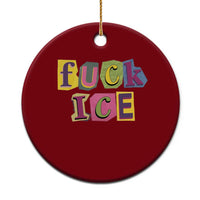 Fck Ice Ceramic Ornament Immigration Activist Magazine Cutout Paper Graphic