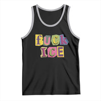 Fck Ice Tank Top Immigration Activist Magazine Cutout Paper Graphic