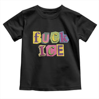 Fck Ice Toddler T Shirt Immigration Activist Magazine Cutout Paper Graphic