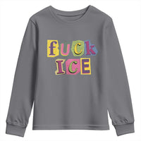 Fck Ice Youth Sweatshirt Immigration Activist Magazine Cutout Paper Graphic