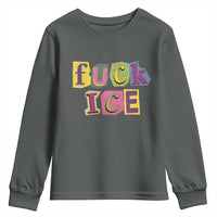 Fck Ice Youth Sweatshirt Immigration Activist Magazine Cutout Paper Graphic