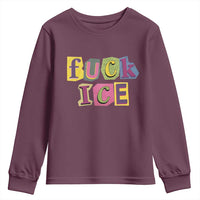 Fck Ice Youth Sweatshirt Immigration Activist Magazine Cutout Paper Graphic