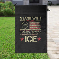 Stand With Ice Garden Flag Immigration Officers American Flag Border Patrol
