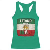 I Stand With Iran Racerback Tank Top Free Iran Support Persian Lion Flag