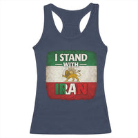 I Stand With Iran Racerback Tank Top Free Iran Support Persian Lion Flag