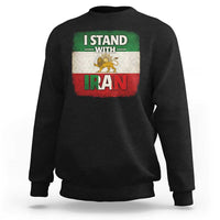 I Stand With Iran Sweatshirt Free Iran Support Persian Lion Flag