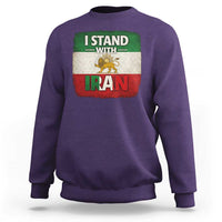 I Stand With Iran Sweatshirt Free Iran Support Persian Lion Flag