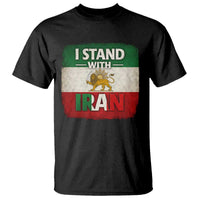 I Stand With Iran T Shirt Free Iran Support Persian Lion Flag