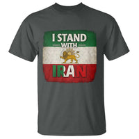 I Stand With Iran T Shirt Free Iran Support Persian Lion Flag