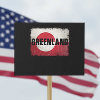 Greenland Pride Patriotic Greenlander Heritage Vintage Flag Protest Sign