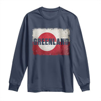 Greenland Pride Patriotic Greenlander Heritage Vintage Flag Long Sleeve Shirt