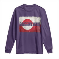 Greenland Pride Patriotic Greenlander Heritage Vintage Flag Long Sleeve Shirt
