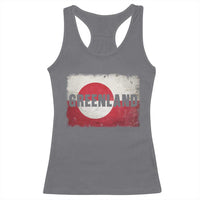 Greenland Pride Patriotic Greenlander Heritage Vintage Flag Racerback Tank Top