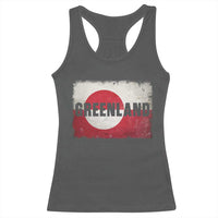 Greenland Pride Patriotic Greenlander Heritage Vintage Flag Racerback Tank Top
