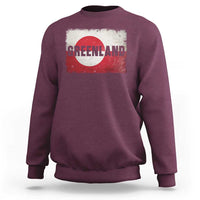 Greenland Pride Patriotic Greenlander Heritage Vintage Flag Sweatshirt