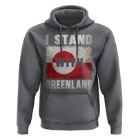 I Stand With Greenland Hoodie Support Greenlanders Vintage Greenland Flag
