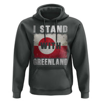 I Stand With Greenland Hoodie Support Greenlanders Vintage Greenland Flag