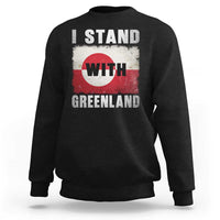 I Stand With Greenland Sweatshirt Support Greenlanders Vintage Greenland Flag