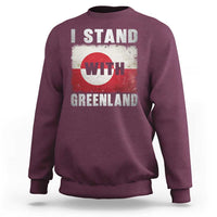 I Stand With Greenland Sweatshirt Support Greenlanders Vintage Greenland Flag