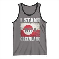 I Stand With Greenland Tank Top Support Greenlanders Vintage Greenland Flag
