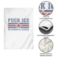 Fck Ice No Human Is Illegal Garden Flag Political Protest Immigration Activist