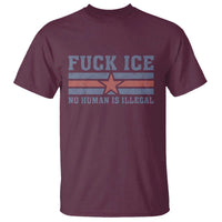 Fck Ice No Human Is Illegal T Shirt Political Protest Immigration Activist