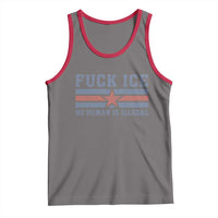 Fck Ice No Human Is Illegal Tank Top Political Protest Immigration Activist