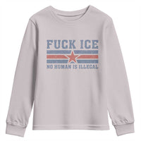 Fck Ice No Human Is Illegal Youth Sweatshirt Political Protest Immigration Activist