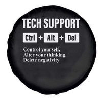 Funny Tech Support Spare Tire Cover Ctrl Alt Del Control Yourself Alter Your Thinking Delete Negativity