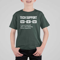 Funny Tech Support T Shirt For Kid Ctrl Alt Del Control Yourself Alter Your Thinking Delete Negativity