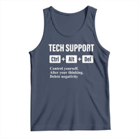 Funny Tech Support Tank Top Ctrl Alt Del Control Yourself Alter Your Thinking Delete Negativity