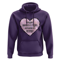 Funny I Support Women's Rights And Women's Wrongs Hoodie Barbed Wire Heart