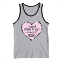 Funny I Support Women's Rights And Women's Wrongs Tank Top Barbed Wire Heart