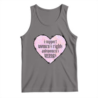 Funny I Support Women's Rights And Women's Wrongs Tank Top Barbed Wire Heart